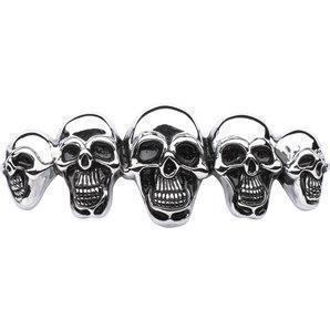 EMBLEEM 5 SKULL OP RIJ 75 mm (100-39964) - nr. 1