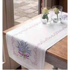 Borduurpakket Tafelloper " LAVENDEL " NIEUW ! - nr. 1