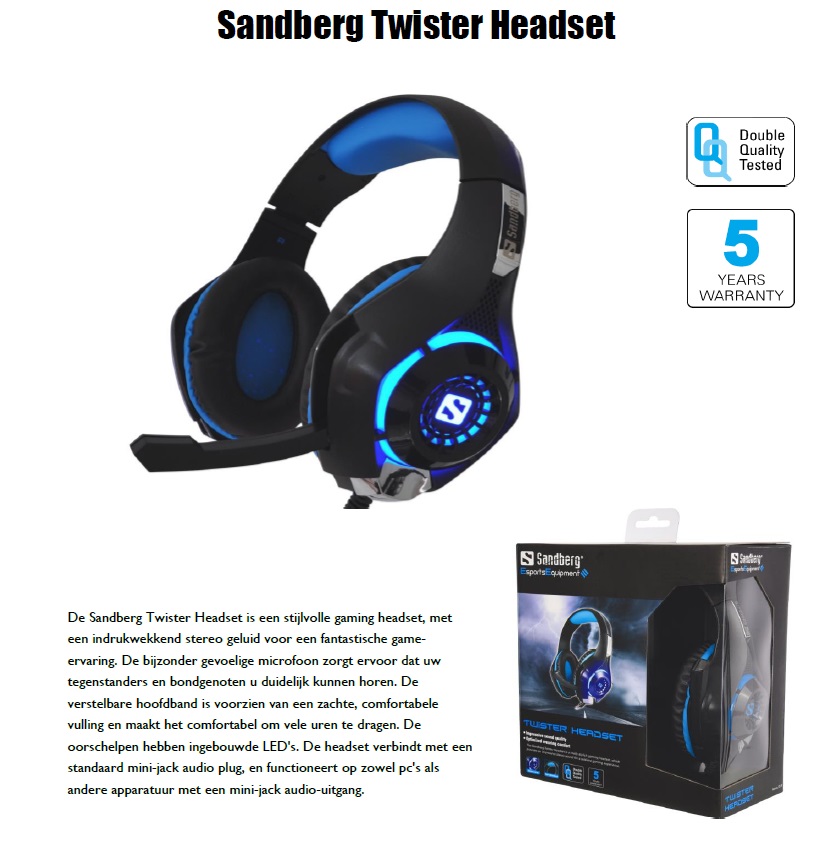 Twister Headset stijlvolle gaming headset - nr. 1
