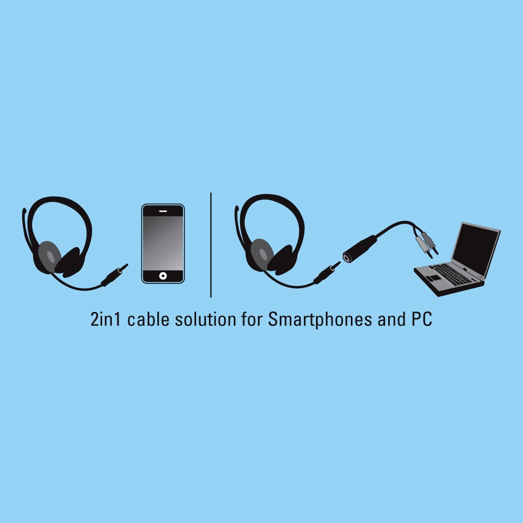 Plug'n Talk Headset Black - Afbeelding 8