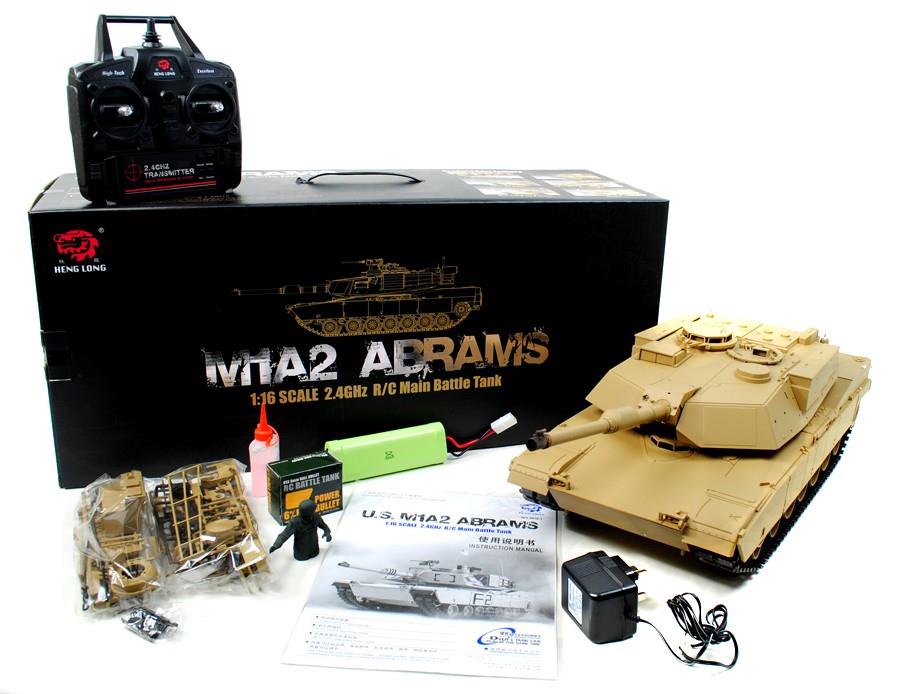 RC tank Heng Long Abrams M1A2 2.4GHZ met schietfunctie - Afbeelding 3