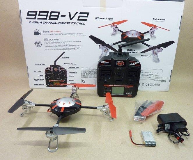 RC Quadcopter 998-V2 Aerocraft 2.4 GHz 4-kanaals - Afbeelding 6