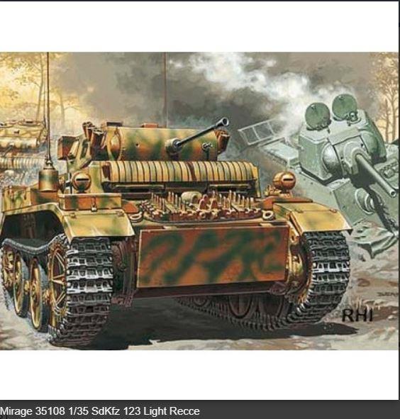 Bouwpakket Mirage-Hobby 35108 1/35 SdKfz 123 Light Recce Tank-Luchs - nr. 1