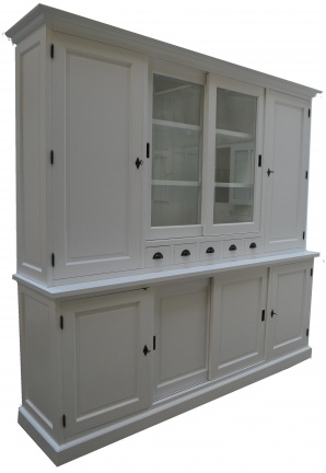 Buffetkast Gieten wit 240 x 50/40 x 230 dichte zijdeuren - nr. 1