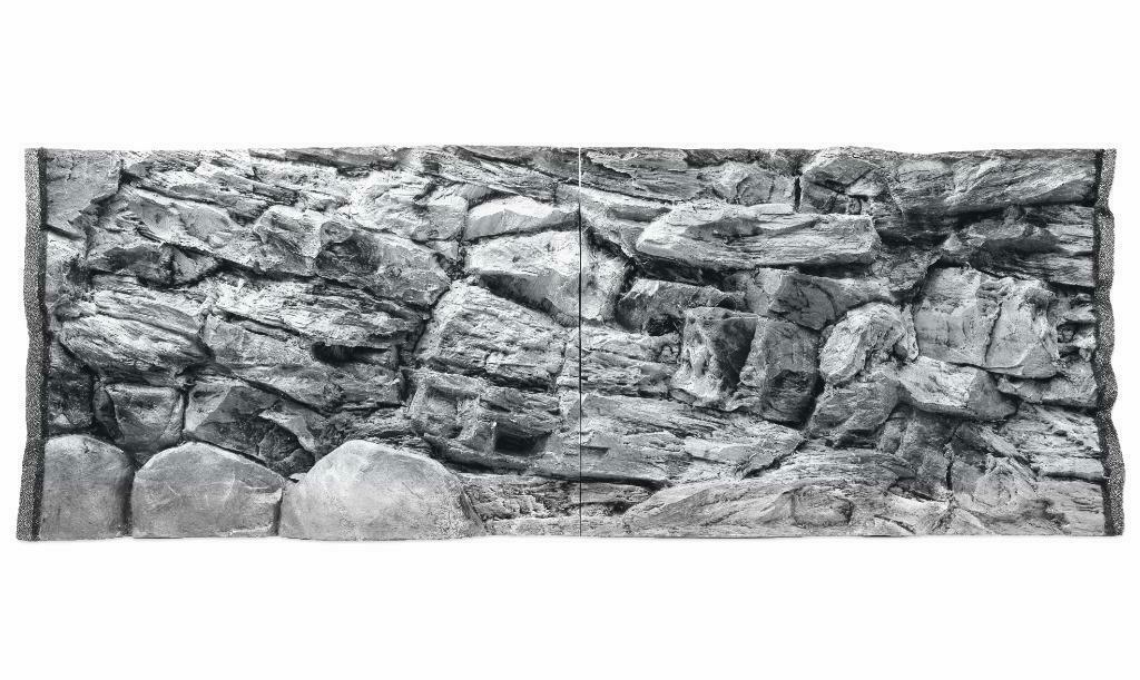 Aquarium 3D Achterwand Rock grijs 120x60 uit 1 deel - nr. 1