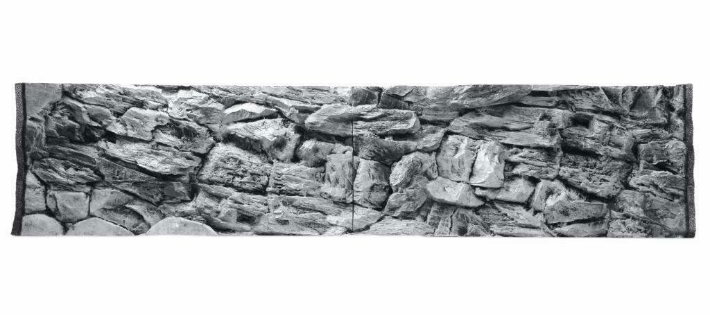Aquarium 3D Achterwand Rock grijs 120x60 uit 1 deel - Afbeelding 2