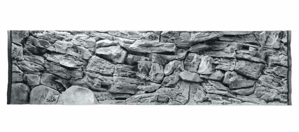 Aquarium 3D Achterwand Rock grijs 120x60 uit 1 deel - Afbeelding 3