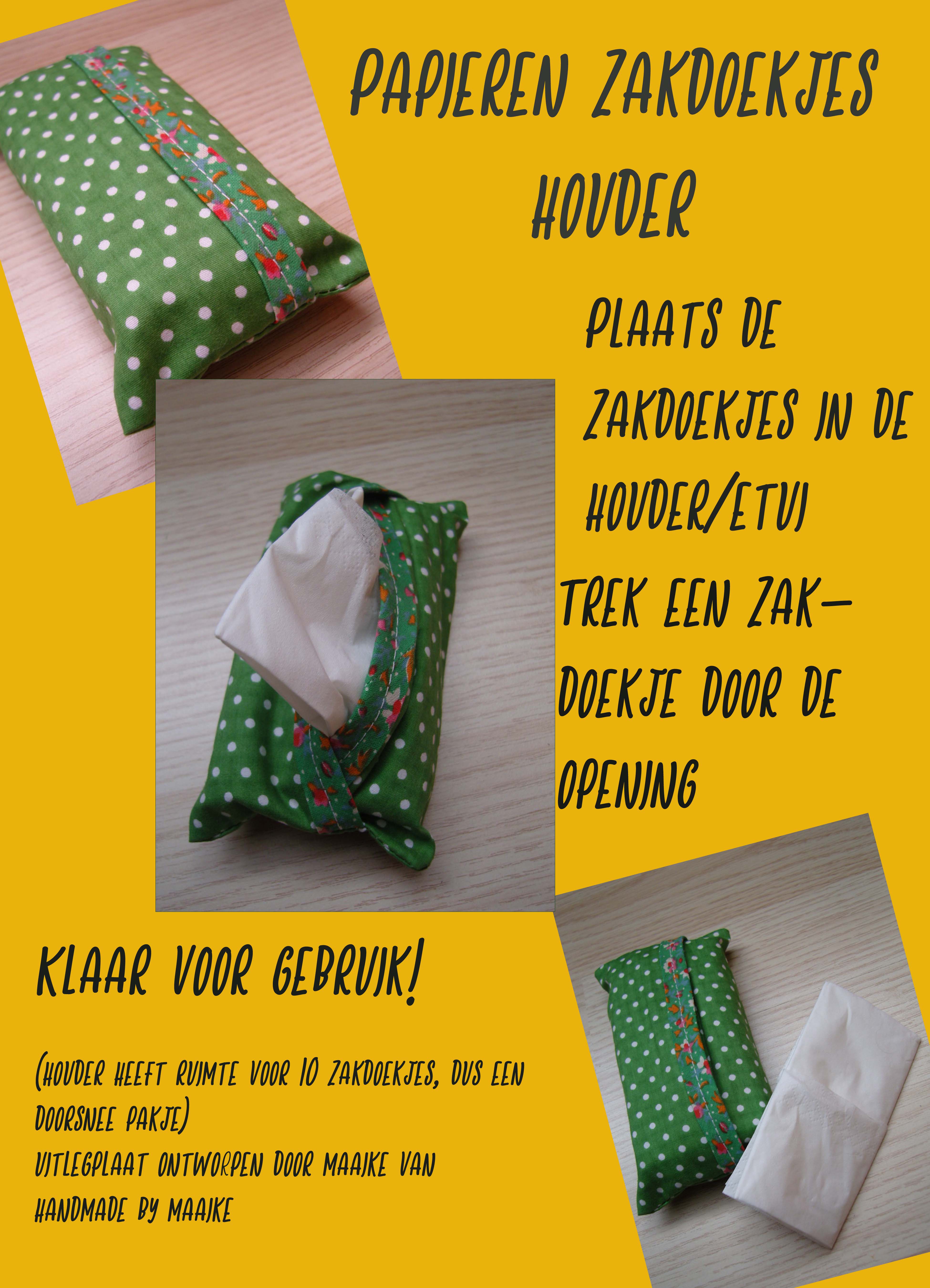 Zakdoekjes houder/etui cadeauset thema rood & wit - Afbeelding 2