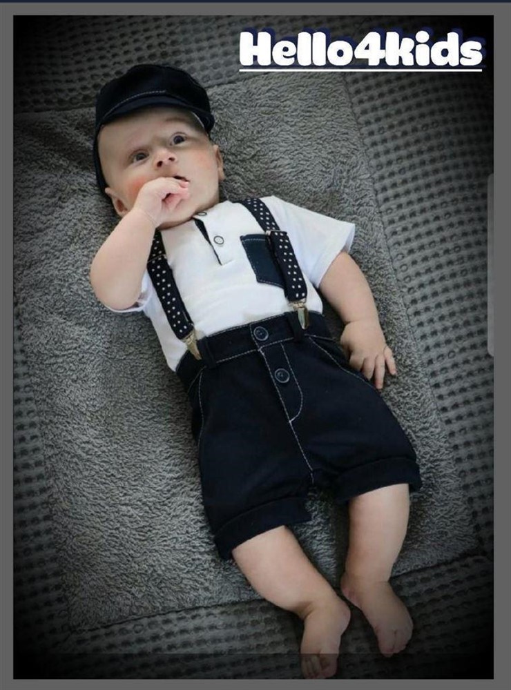 new baby kostuumpje bruidsjonker pakje doop korte broek - nr. 1