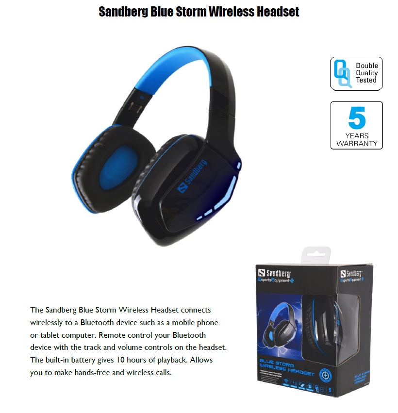 Blue Storm Wireless Headset Bluetooth - nr. 1