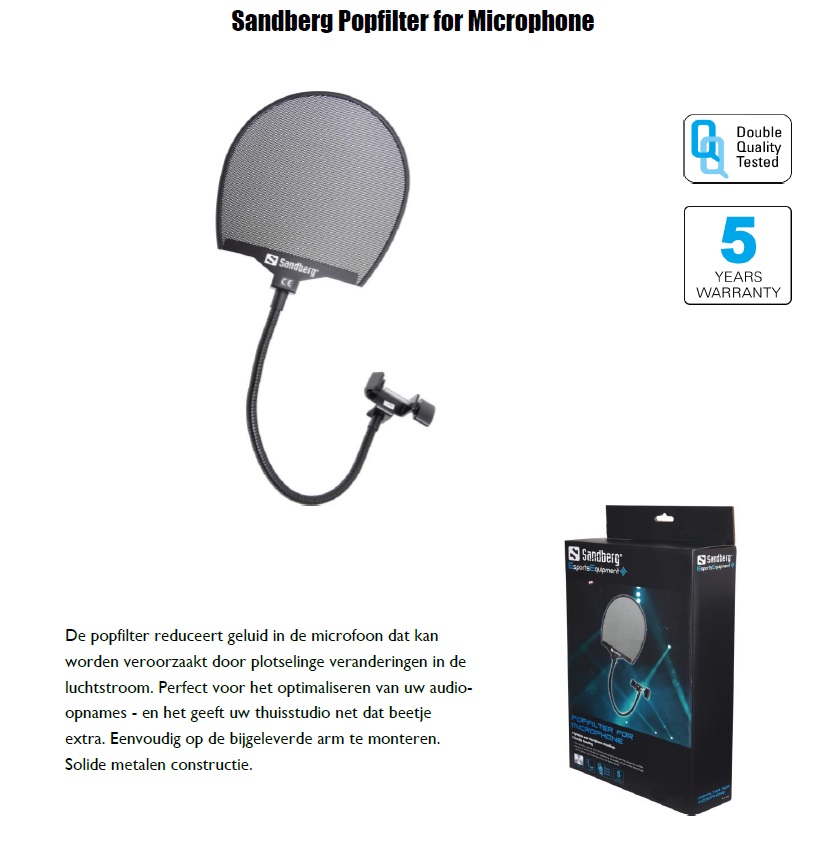 Popfilter for Microphone - nr. 1