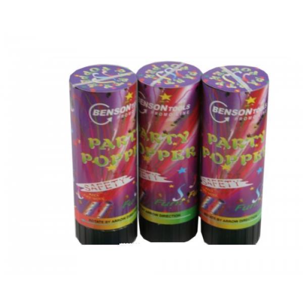 party popperset 11cm 3 delig - nr. 1