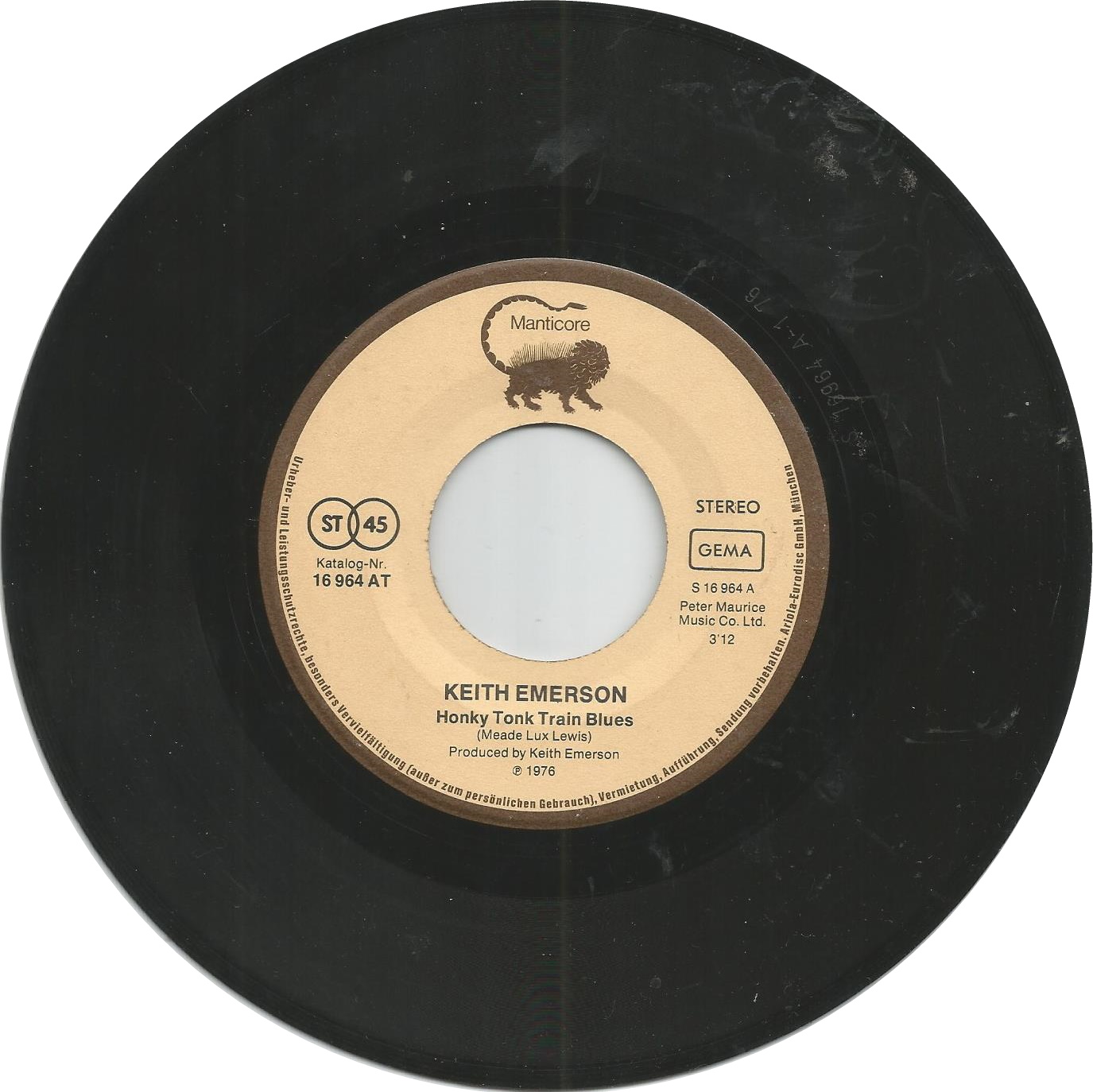 Keith Emerson – Honky Tonk Train Blues (1976) - nr. 1