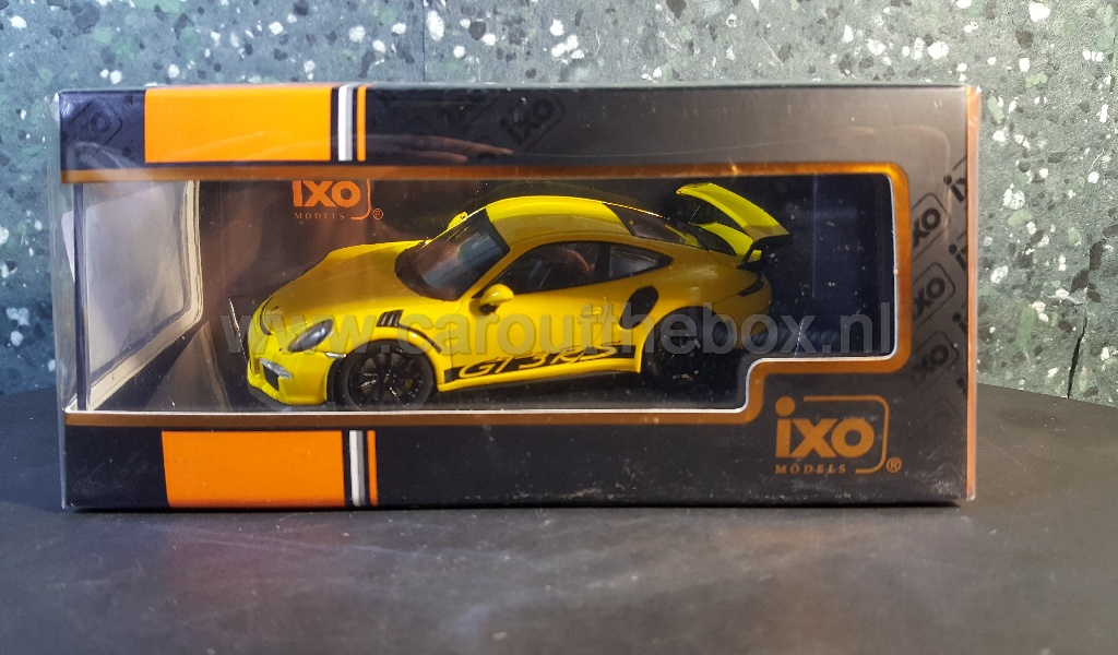 Porsche 911 GT3 RS 2017 geel 1:43 Ixo - Afbeelding 4