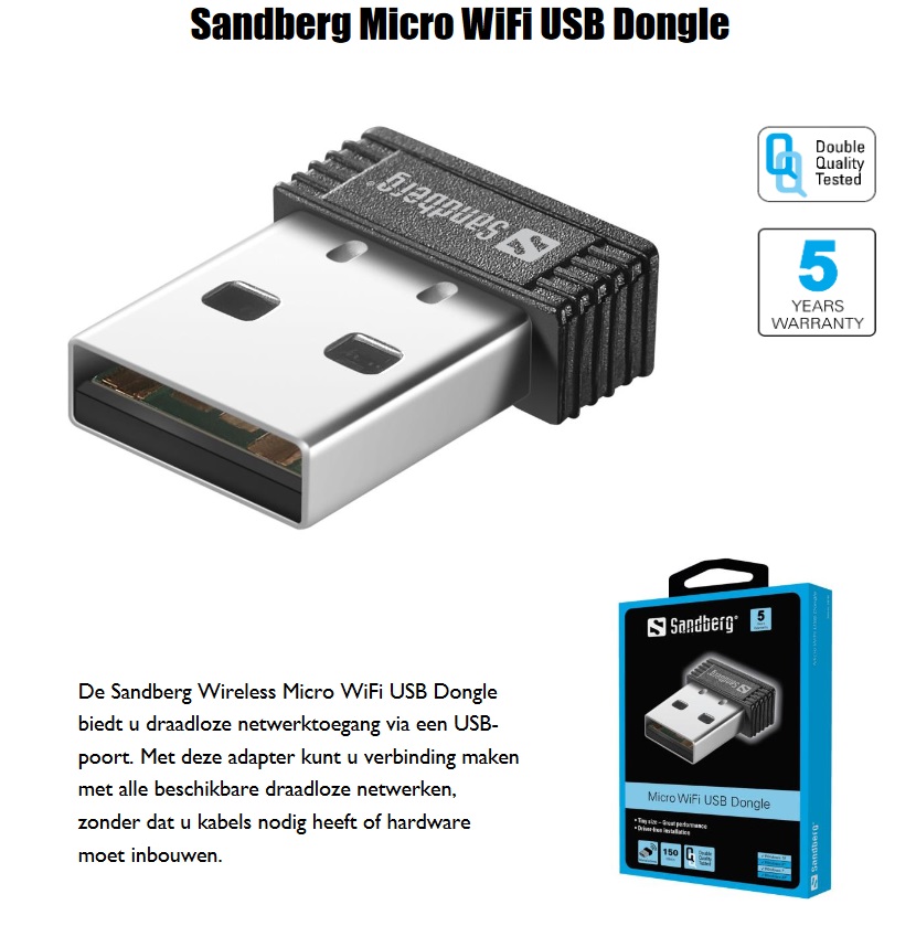 Micro WiFi USB Dongle draadloze netwerktoegang via een USB-poort