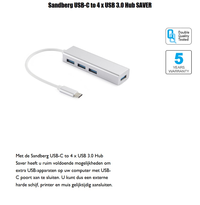 USB-C to 4 x USB 3.0 Hub SAVER