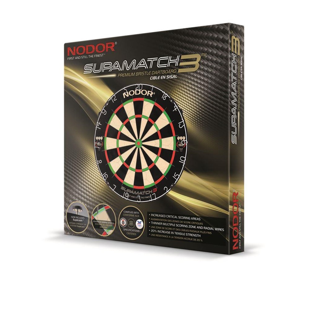 Professioneel dartbord Nodor Supamatch 3 met dun draad - Afbeelding 2