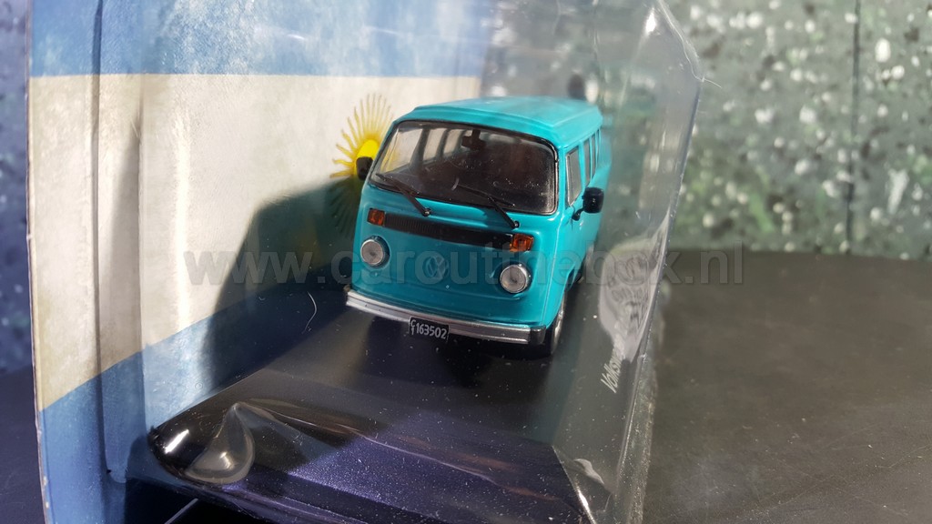 1982 Volkswagen Vw kombi t2 blauw 1:43 Atlas - Afbeelding 2
