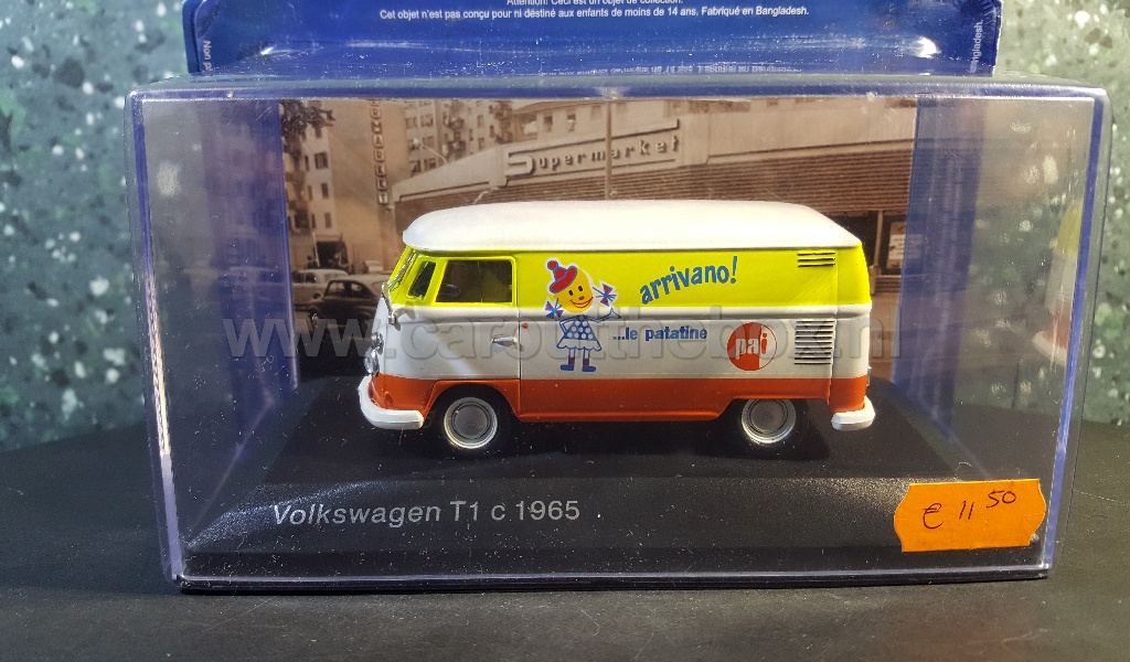 Volkswagen Vw kombi T1 + T2 set 5 stuks 1:43 Atlas - Afbeelding 5