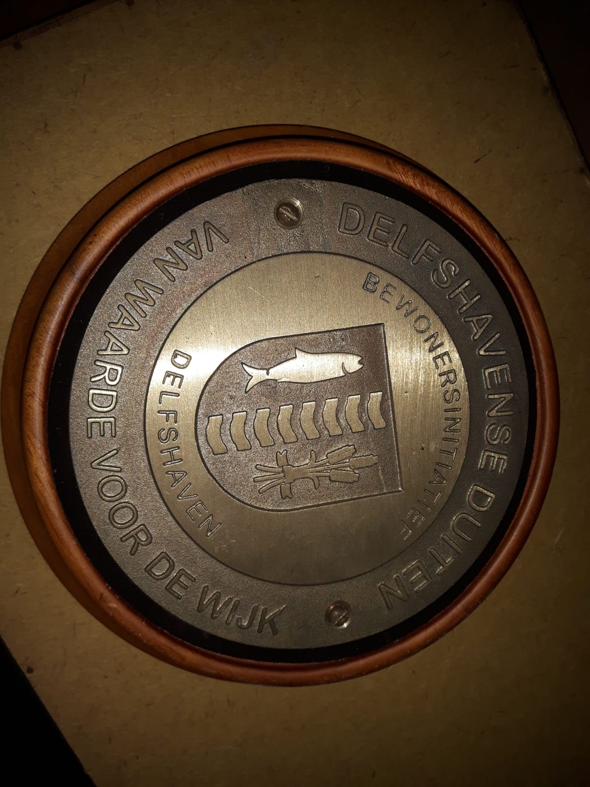 Unieke plaquette van delfshaven Rotterdam Op hout - Afbeelding 2