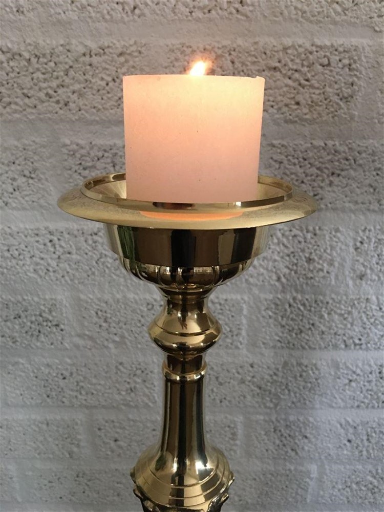 Kerk kroonluchter , barok, messing, prachtig. - Afbeelding 4