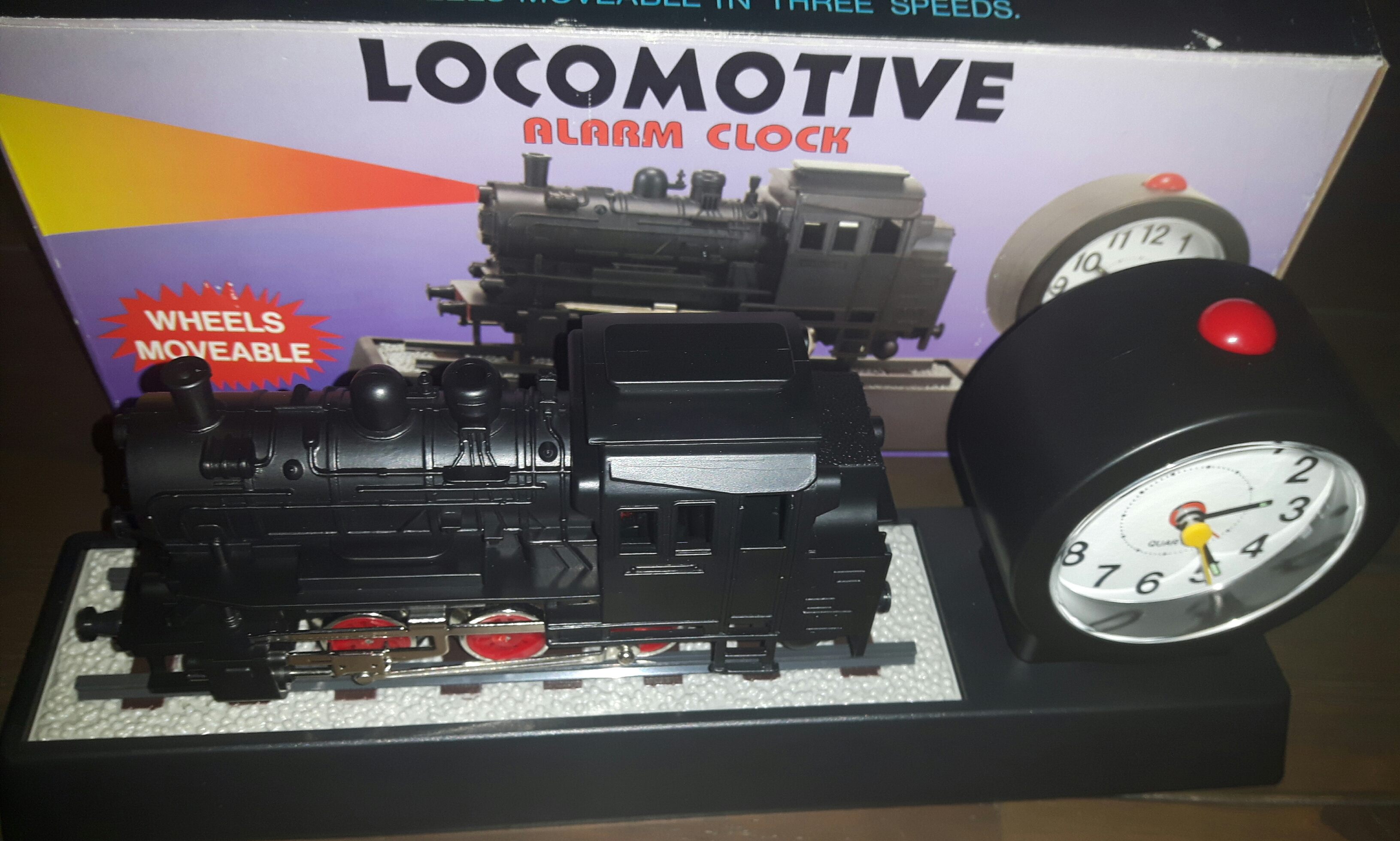 Locomotief wekker vintage in doos - Afbeelding 2