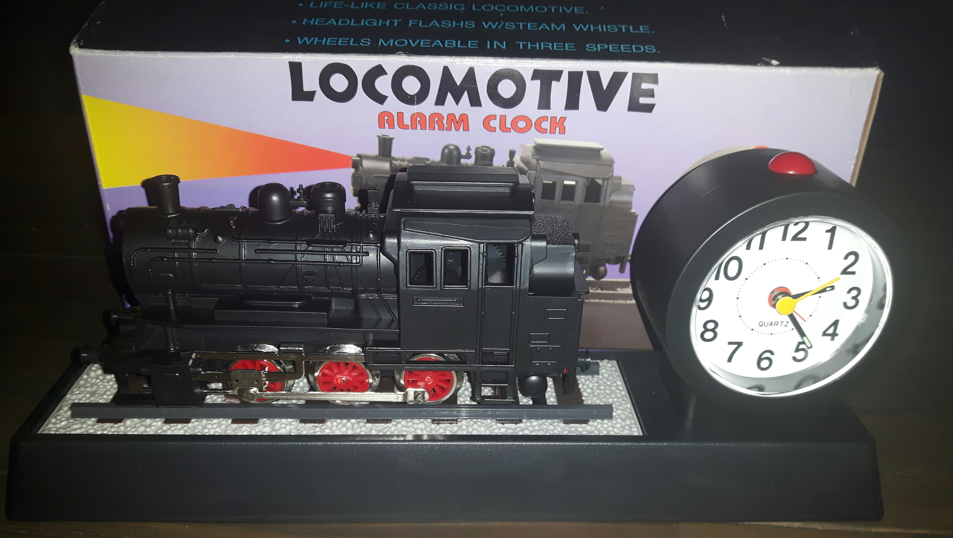 Locomotief wekker vintage in doos - Afbeelding 4