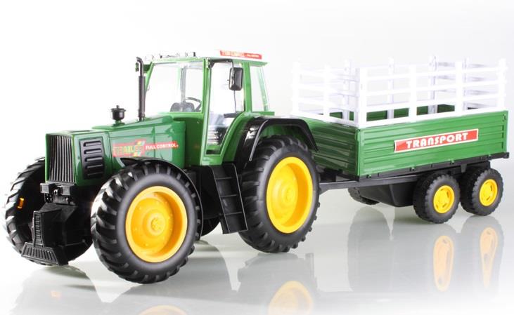 Afstandbestuurbare tractor met transport veewagen 72cm - nr. 1