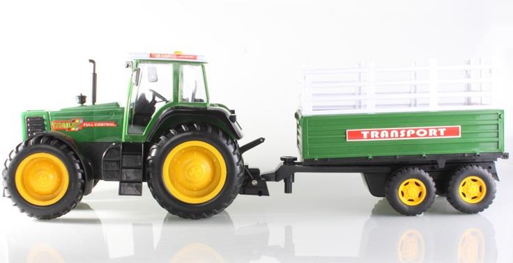 Afstandbestuurbare tractor met transport veewagen 72cm - Afbeelding 2