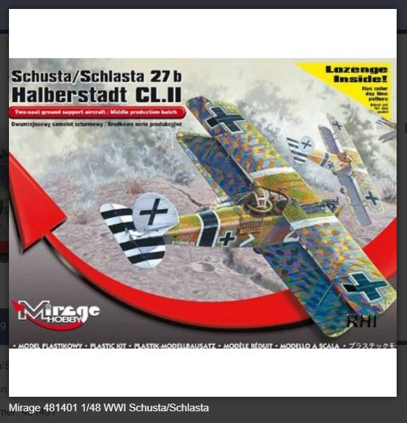Modelbouw pakket Mirage-Hobby 481401 Schusta/Schlasta 27b Halberstadt CL.II - nr. 1