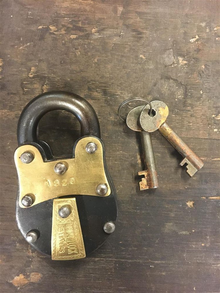 Antiek hangslot - ''Nadeem 5'' zwart - Afbeelding 2