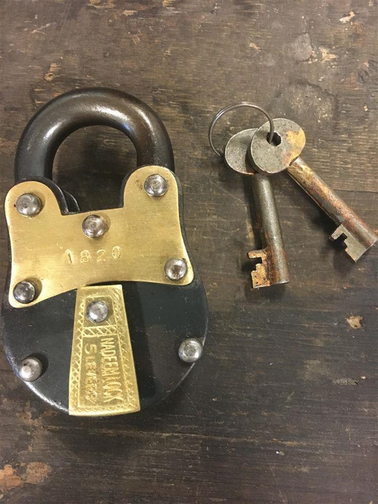 Antiek hangslot - ''Nadeem 5'' zwart - Afbeelding 3