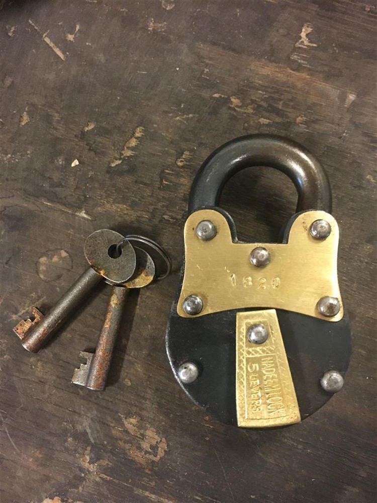 Antiek hangslot - ''Nadeem 5'' zwart - Afbeelding 6