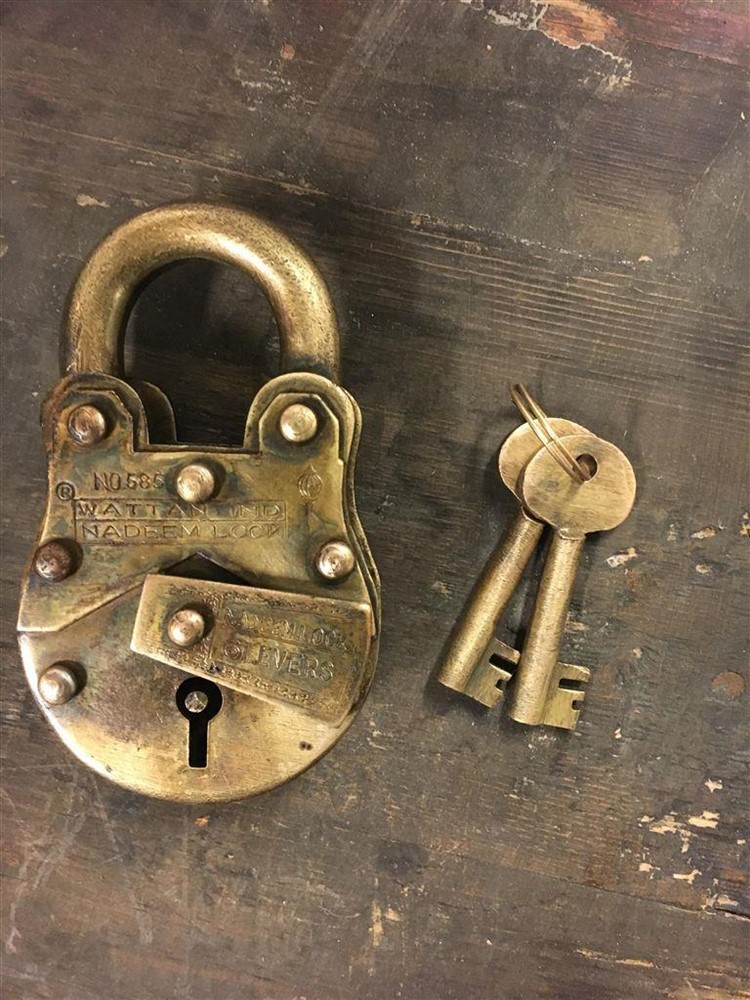 Antiek hangslot - ''Nadeem'' 5 levers - Afbeelding 5