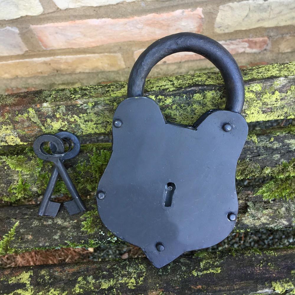 Antiek hangslot voor tuinpoort, kast, meubelslot!! - nr. 1