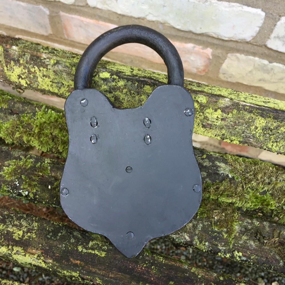 Antiek hangslot voor tuinpoort, kast, meubelslot!! - Afbeelding 2
