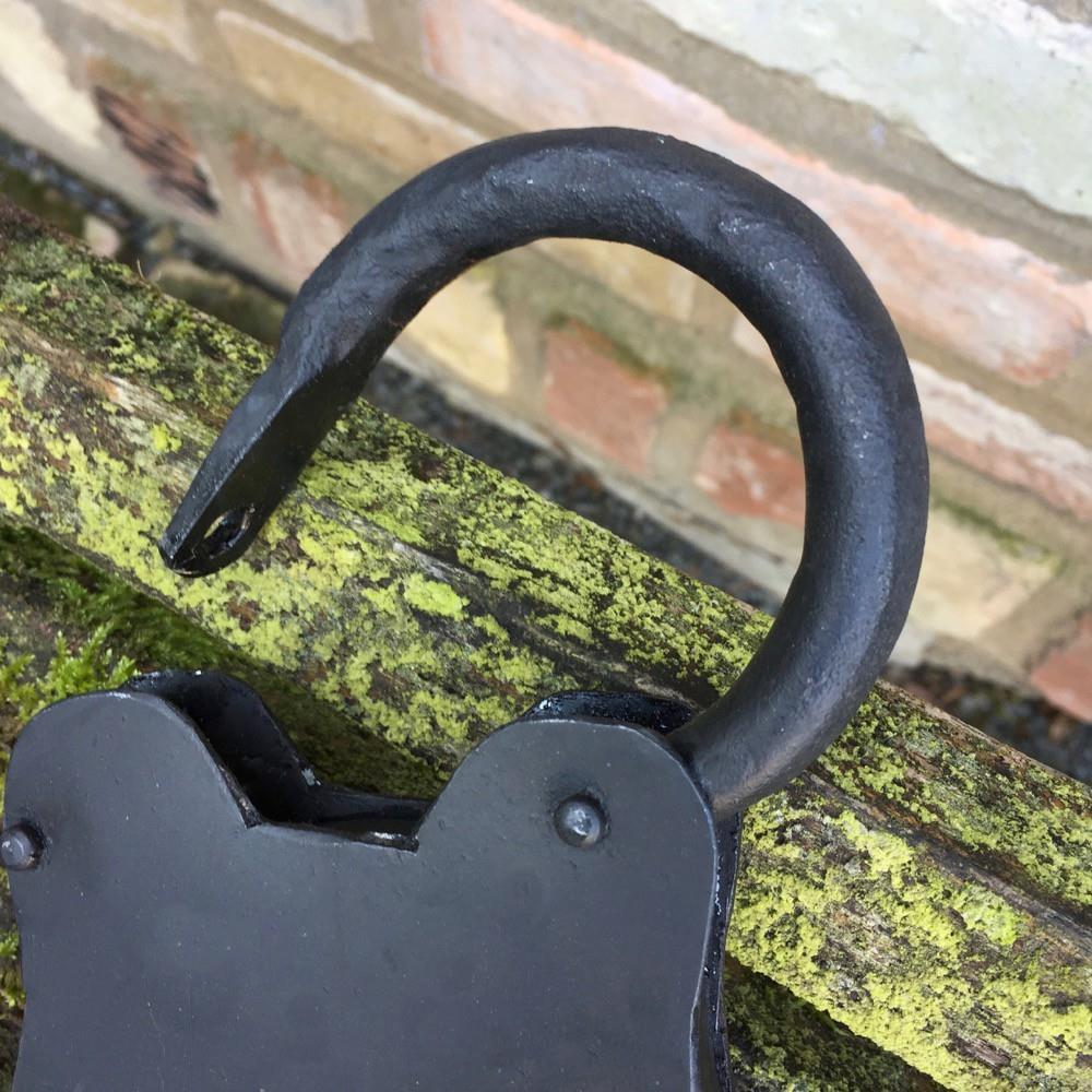 Antiek hangslot voor tuinpoort, kast, meubelslot!! - Afbeelding 3