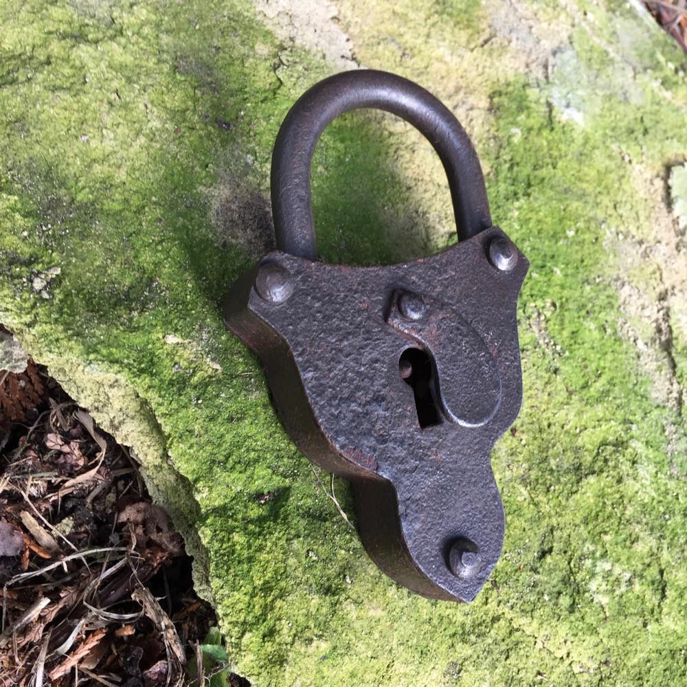 antiek hangslot, kasteel slot, U-lock Middeleeuws slot - Afbeelding 3