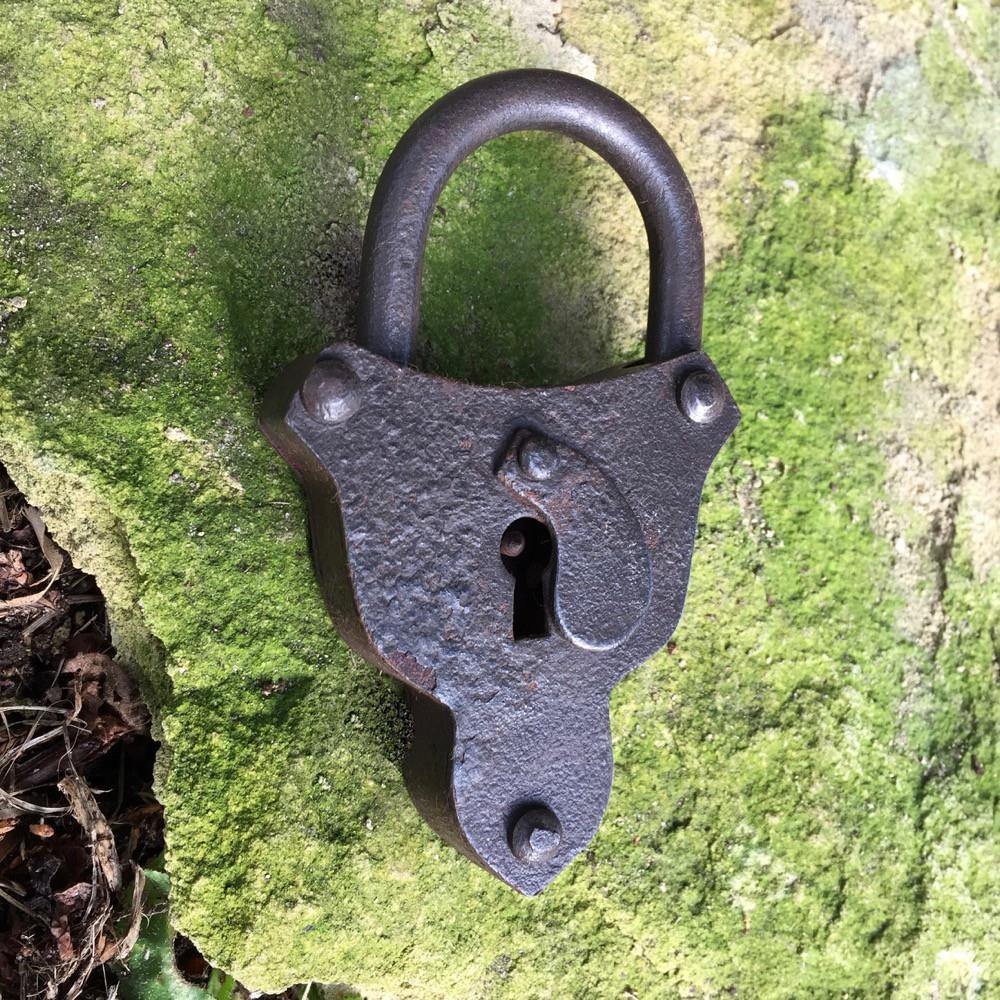 antiek hangslot, kasteel slot, U-lock Middeleeuws slot - Afbeelding 4