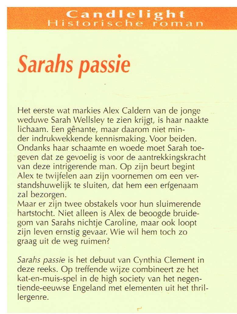 CHR 588 cynthia Clement = Sarahs passie - Afbeelding 2