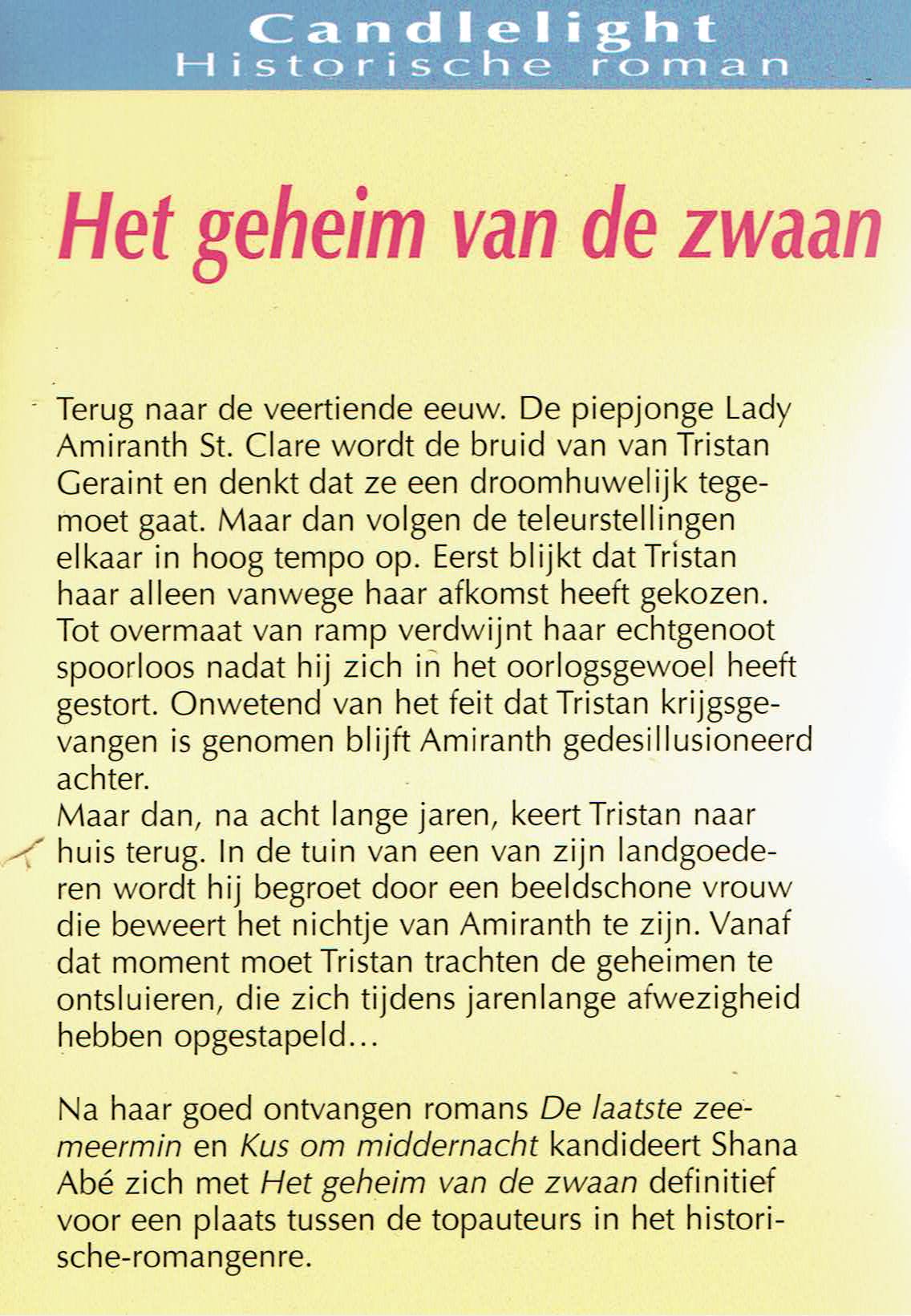 CHR 581 Shana Abe = Het geheim van de zwaan - Afbeelding 2