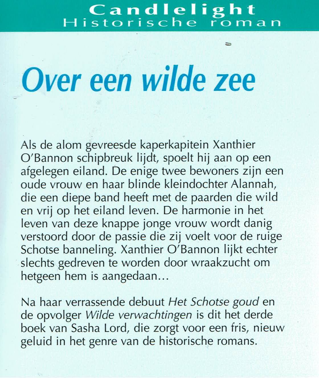 CHR 568 Sasha Lord = Over een wilde zee - Afbeelding 2