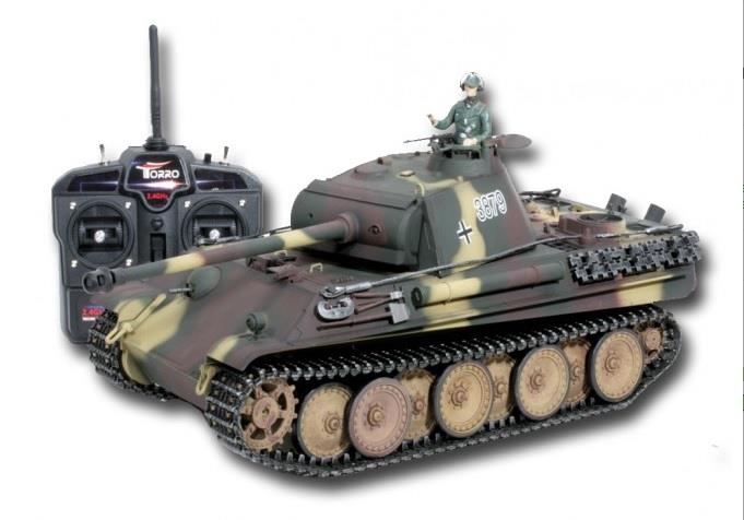 Panther type G 2.4GHZ RC tank BB airbrush groen nieuw! - nr. 1