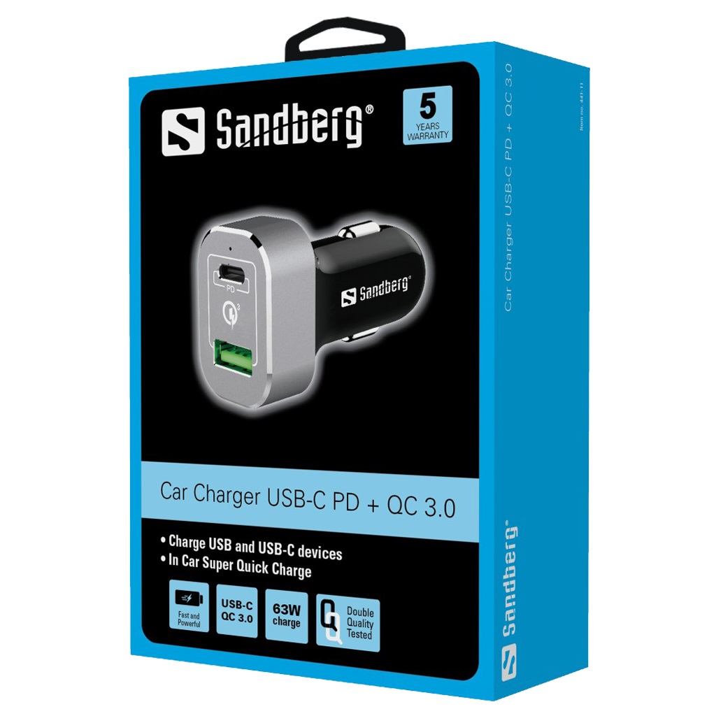 Car Charger USB-C PD+QC3.0 63W oplader smartphone tablet - Afbeelding 4