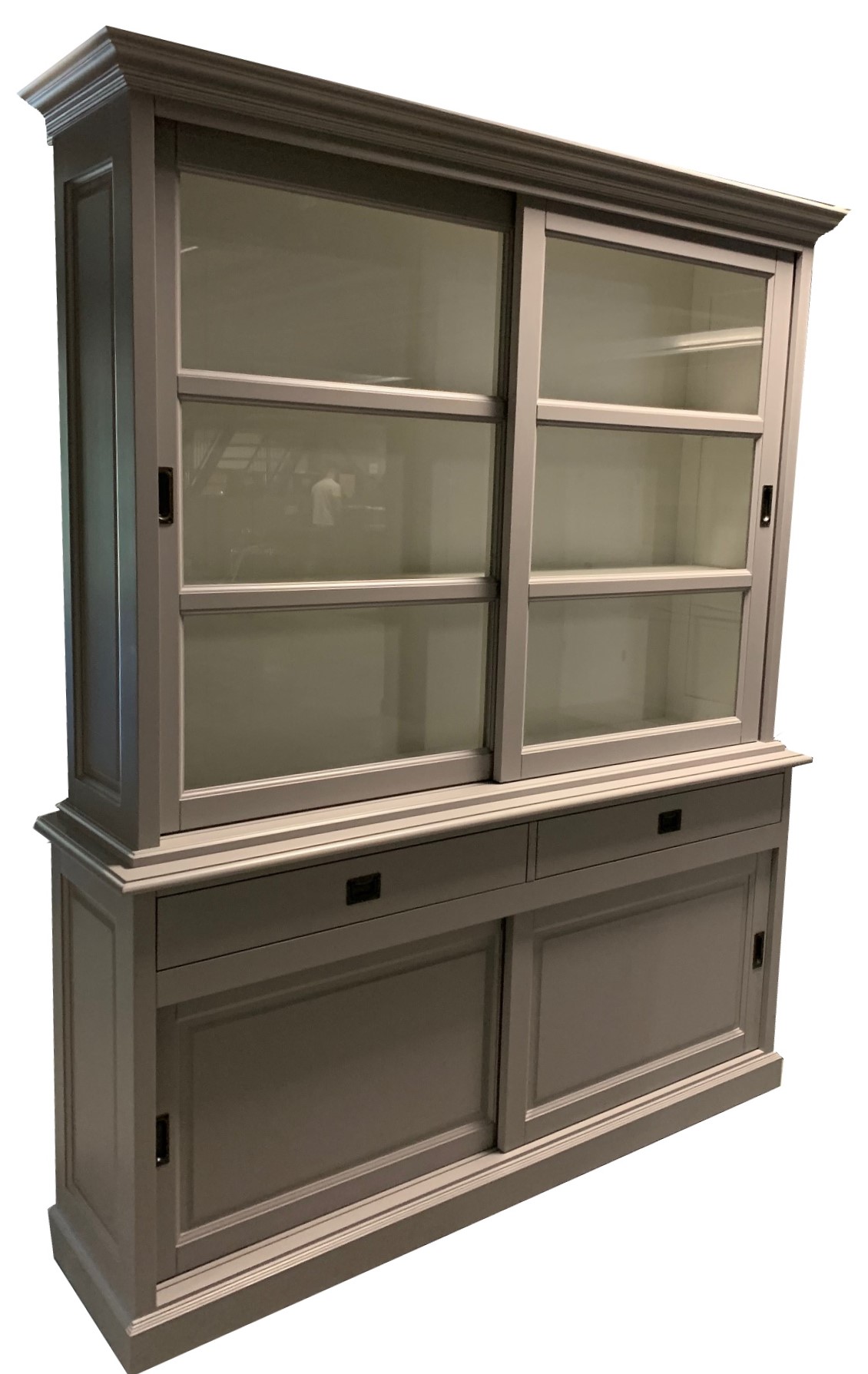 Buffetkast Egmond grijs - wit 180 x 45/40 x 220cm