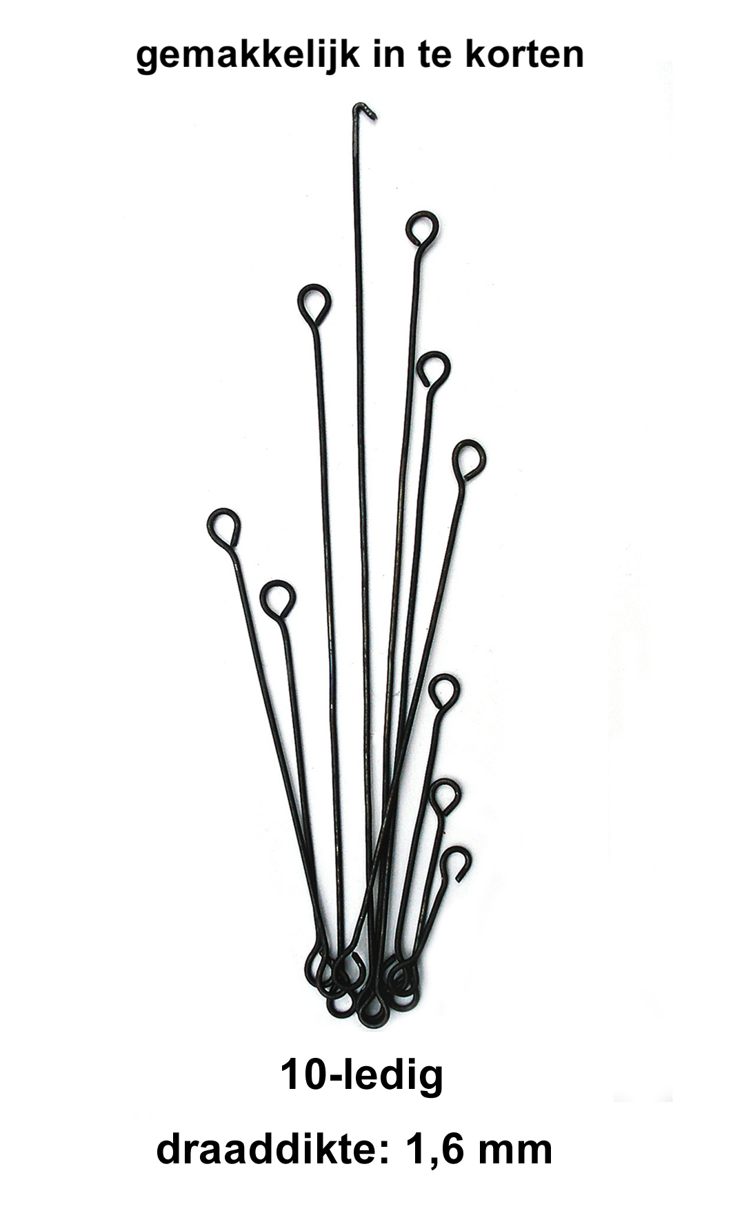 Luxe draadketting, 10-ledig, voor comtoise, los, 1,6 mm.