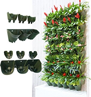 Plantenpotjes voor verticale tuin, donkergroen, 18x15x12.5cm - Afbeelding 3