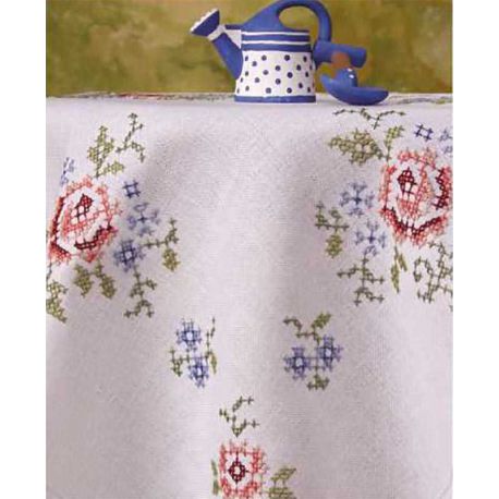 Borduurpakket tafel/dekservet"ROZEN"NIEUW!