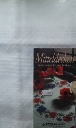 Borduurpakket tafel/dekservet"DAMAST/ROZEN"NIEUW!
