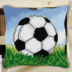 Borduurpakket KUSSEN"VOETBAL"NIEUW!
